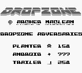 Dropzone (Europe) Title Screen